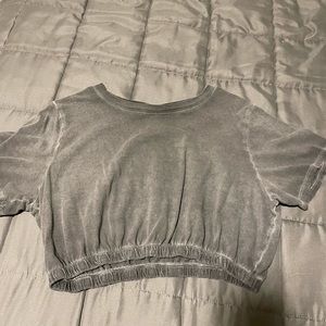 Grey crop top